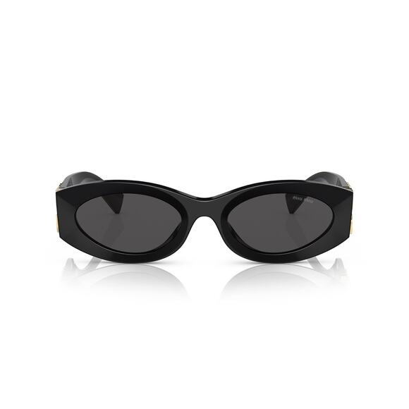 Miu Miu Sunglasses MU 11WS 1AB5S0 Black Gold Dark Grey Lens Women Authentic main image 5